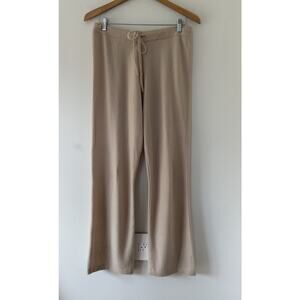 Fernando Sanchez for Saks 100% Cashmere Drawstring Pants Cream Size Large